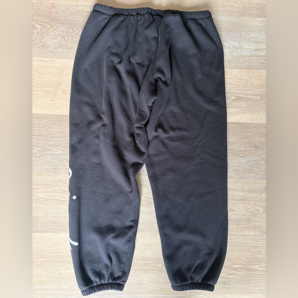 PINK Victoria’s Secret Black Joggers – Graphic Logo Sweatpants – Size L - Picture 3 of 6